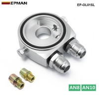 EPMAN Oil Filter Temp Pressure Oil Cooler Sandwich Plate M20 X 1.5 AN10/AN8 Adapter Sensor EP-OL01SL